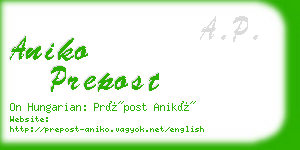 aniko prepost business card